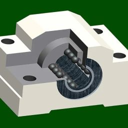 SCS12UU Linear Ball Bearing Aluminum Slide Block, ID 12mm Linear Motion Ball Bearings CNC Slide Bushing, 4 Rows of Steel Balls, Great for CNC, 3D Printer, Linear Rail Guide Pack of 2 image 2