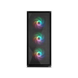 Circle Furious MESH 360 ARGB Mid- Tower Computer Case | Gaming Cabinet - Black | Support ATX, M-ATX, ITX | Pre- Installed 3 x 120mm Front and 1 x 120mm Rear ARGB Fans image 3