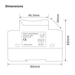 Real Instruments THC15A Din Rail Digital LCD Power Programmable Daily/Weekly Timer Switch Mounted Type Relay 16A Amp Electronic On & Off Relay Timer Control Ac 220V Electronic Components image 4