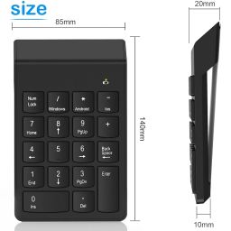 Bluetooth Number Pad Wireless Numeric Keypad 10 Key Numpad for Laptops Compatible with ChromeBook, ThinkBook, MateBook, Inspiron Computer Desktop Office Accessories Financial Accounting Pad image 2