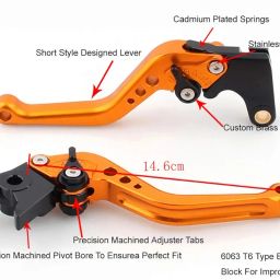 AOW ATTRACTIVE OFFER WORLD Bajaj Series Clutch and Brake Levers - 6 Positions Adjustable levers for Bajaj Pulsar 220 DTS-i image 1