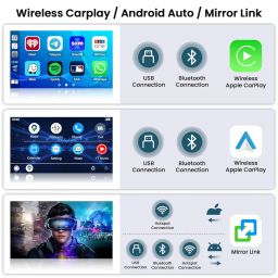 Roinvou 8 Cores 6+128G Android Radio Upgrade for Ford F-150 F150 2009-2012, 9'' HD Touchscreen with Wireless CarPlay Android Auto GPS Navigation WiFi Backup Camera Mirror Link Bluetooth Mic FM RDS image 2