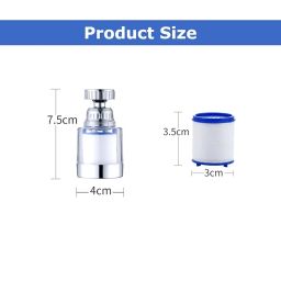 HOMAXA 2pcs Water Filter Faucet for Kitchen, Bathroom, & Sink – 360° Rotating Tap Water Filter with 5 PP Cotton Elements – Easy Install Drinking Water Purifier – Faucet-Mount Filter for Home Use image 3