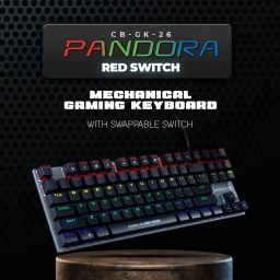 Cosmic Byte CB-GK-26 Pandora TKL Mechanical Keyboard Upgraded with Swappable Outemu Red Switches & Rainbow LED (Black/Grey) image 1