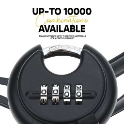 MIORAH Number Locks for Door |Combination Lock Padlock Secure Number Lock | Multi-Purpose Lock for Home, Office, and Outdoor Use Black Pack of 1 image 4
