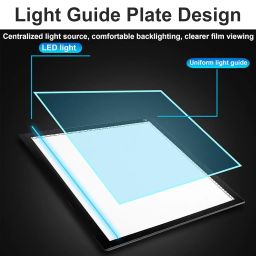YCCLDIPL A4 Slide Viewer |Film Negatives & Old Slides Scanning Light Box | Light Pad Backlight | Negative Viewer | Hands-Free Ultra-Thin Ultimate Brightness (Includes USB Adapter) - Black image 3