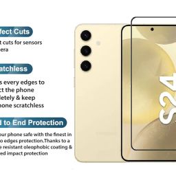 OpenTech® Military-Grade Tempered Glass Screen Protector Compatible for Samsung Galaxy S24 5G / Samsung Galaxy S25 5G with Edge to Edge Coverage and Easy Installation kit image 3