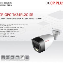 CP PLUS 2.4MP Full-Colour Guard+ Bullet Camera Support Built-in Mic (CP-GPC-TA24PL2C-SE) Analog HD Cameras image 1