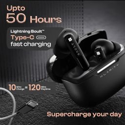 Boult Klarity 3 6-Mic Hybrid ANC (Upto 50dB) in Ear Earbuds, Spatial Audio, Dual Device Pairing, 50H Playtime, Wind Noise Reduction 6 Mic Calling, Type-C Fast Charging, 13mm Bass Driver TWS (Black) image 5