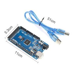 Electrobot Mega 2560 REV3 For Arduino MEGA2560 R3 ATmega2560-16AU CH340G Board With USB Cable image 5