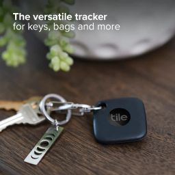 Tile Mate Bluetooth Item Finder, 1 Pack, 60m Finding Range, Compatible with Alexa & Google Home, iOS & Android Compatible, Upto 3 Years of Battery Life, Find Your Keys, Remotes & More, Black image 1