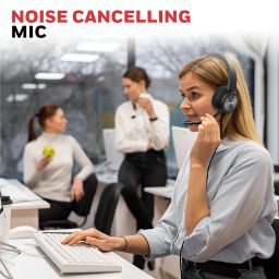 Honeywell New Trueno U30 Wired On-Ear Headphones with Rotating Mic for HD Calling, Dual 40mm Drivers, Adjustable Headband for PC/Laptop/Computers, in-Built Noise canceling, Stereo Sound, Deep Bass image 5