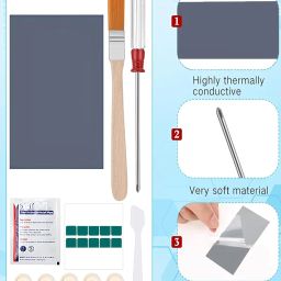 PTM 7950 Set, Thermal Pad for Laptop, High Conductive Phase Change Material for PS5 Steam Deck ROG Ally CPU GPU SSD M.2 Includes 1 Thermal Pad and 10 Tools image 2