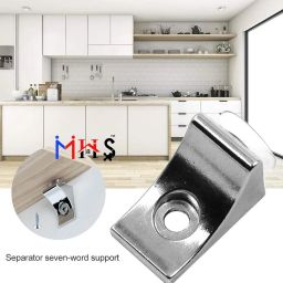 MHS Glass Shelf Right Angle Fixing Clip Bracket with Suction Cup and Screws, Pack of 10 - Secure and Easy to Install image 1