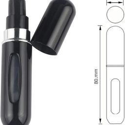 Dhanuom Small bottle converter Bottom Refill and Scent Pump Case Portable 5ml Mini Refillable Perfume Empty Spray Bottle for Traveling and (1Pcs) (Multicolor) image 2