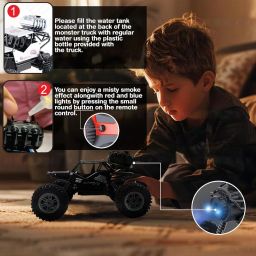 Umadiya Offroader 2Wd Rc Car High Speed | 5 Functions 1:18 RC Car with Smoke Fog | Styled as Rock Crawler Climbing Monster Truck | Rechargeable Remote Control Car for Kids (Multi-Color) image 4