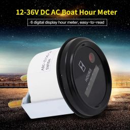 AC/DC 12-36 Quartz Hour Meter Gauge Tester for Motorcycle Car Boat Truck Engine,Accurate 6 Digit,With Connecting Terminals image 4
