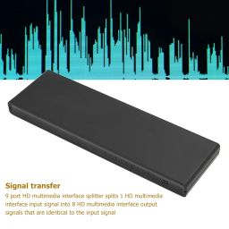HD Multimedia Interface Splitter, 1 in 8 Output 100-240V Heavy Duty Metal Cooling Box for Computer 1x8 (EU Plug) image 3