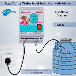 AquaAunty Water Level Indicator with Tank Full Musical Alarm, 1 Year Warranty, 4 Level Indication, Easy Videos Installation, (5 SS Sensors Included) image 3