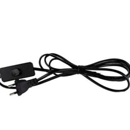 Aman Enterprises Long Wire with Bed Switch On Off Button for Table Lamps and DIY Projects (1.8 Meter, 60 Inch, Black) image 1