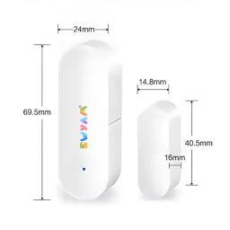 Smart WiFi Door and Window Sensor - Real-Time Alerts, Compatible with Alexa and Google Assistant, Easy Installation, Support Smart Life App image 2