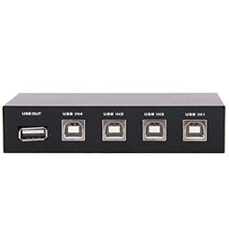 Terabyte Printer Sharing USB Switch 4 Ports USB 2.0 Selector Switch Box for 4 PC Share 1 USB Device Printer PC Computer Scanner Printers Etc. (Black) image 2