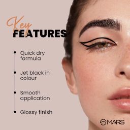 MARS Glossy Liquid Eye Got This Eyeliner | Quick Drying & Smudge Proof | Long Lasting Eye Liner with Fine Tip (7 ml),Black image 2