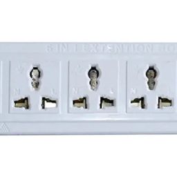 6 Sockets, 1Switches Extension Board with Fuse and Heavy Copper Wire (3 Meter) MultiColourd image 3