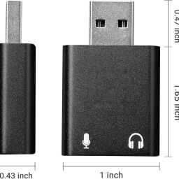 External Sound Card, USB Audio Adapter with 3.5mm Jack USB Audio Interface, Plug & Play Compatible with PC Windows, Mac, Linux Laptops, Desktops, Stereo Sound Card image 4