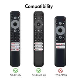 Silicone TV Remote Cover Case Compatible with TCL Tv Remote RC802NU1 IFFALCON Smart LED TV Remote Protective Cover with Lanyard [Remote NOT Included] (Black) image 1