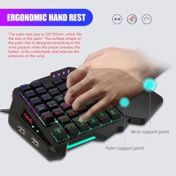 V500 Streaming Ribbon Converter One-Handed Keyd with USB Converter Interface Flow Color Light Keyd Black image 3