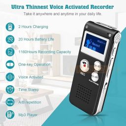 8G Phone Shape Voice Recorder Activated Professional Inbuilt Smart Mini Voice Recorder MP3 Player Portable Tape Dictaphone with USB image 3