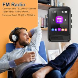 32GB Mp3 Player with Bluetooth for Running, Portable Music Player Built-in Micro SD Card Slot and HD Speaker Support FM Radio Voice Record Video Ebook Alarm Full-Touch Screen image 4