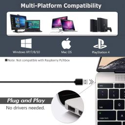 USB Desktop Microphone with Mute Button,Plug&Play Condenser,Computer, PC, Laptop, Mac, PS4 Mic LED Indicator -360 Gooseneck Design -Recording, Dictation, YouTube, Gaming, Streaming (Omnidirectional) image 4