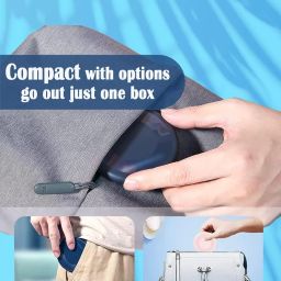 5-in-1 Multi USB Charging Adapter Cable Case with Multiple Connector Convertor Adapter Kit with USB-A & USB-C to Male Micro/Type-C/Tray Eject Pin & Portable Phone Holder Storage Box image 5