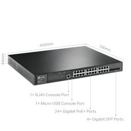 TP-Link TL-SG3428MP | 24 Port Gigabit L2+ Managed PoE Switch | 384W | 4 SFP Slots | Auto Recovery | Omada SDN Support | IPv6, Static Routing | 5 Year Warranty image 2