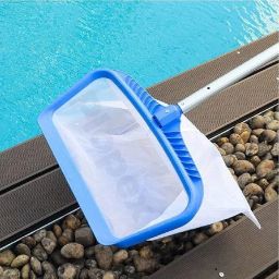 Swimming Pool White Plastic Deep Leaf Net Net Skimmer Clean Swimming Pool Tool Deep Leaf Net with Standard Heavy Duty Pool Cleaning Tool Swimming Pool net 19'' image 1
