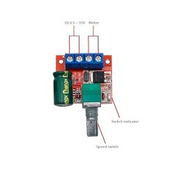 SP Electron RS-555 DC 12V-24V High Speed Metal Large Torque Small DC Motor & 5.75 inch 3 Blade Fan With Mini PWM DC Motor Controller Adjustable Speed Controller image 4