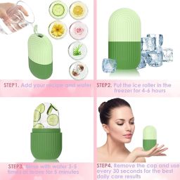 Aegon Ice Roller for Face | Ice Roller for Face Massager | Face Ice Roller for Men & Women | Ice Cube Roller for Glowing Skin & Puffy Eyes | Reusable & Unbreakable (Pink) image 5