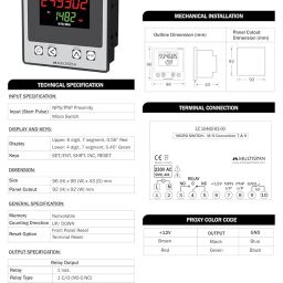 Multispan LC-1046D Programmable Length Counter 96 x 96 x 43 image 1