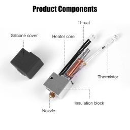 Hotend Kit for Anycubic Kobra 3 Combo ACE Pro, Print Head Extruder Kit Upgrade 2.0 Version Hotend with 2pcs Silicone Cover Heat Block Heater Cartridge Thermistor Throat Nozzle image 3