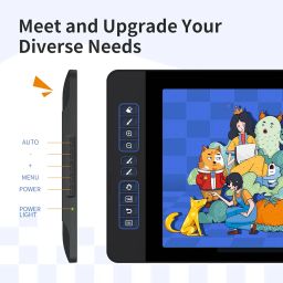 Drawing Tablet with Screen GAOMON PD1561 Drawing Monitor Art Tablet with Adjustable Stand, 10 Shortcut Keys, Tilt Support, Battery-Free Pen, 15.6-inch Graphics Tablet for Mac, Windows PC image 2