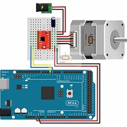 RoboThings NEMA17 4.2 Kg-cm Stepper Motor – D Type Shaft with 2-Set A4988 driver image 2