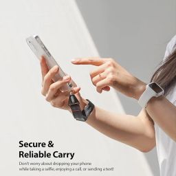 Ringke Hand Strap Designed for Cell Phone Cases, Keys, Cameras & ID QuikCatch Lanyard Adjustable String - Black image 3