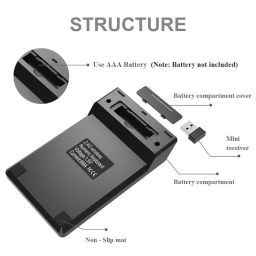 1Goal 2.4 GHz Wireless Numeric Keypad, Slim Mini Number Pad Keyboard for Laptop PC Notebook Desktop, Black image 5