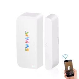 Smart WiFi Door and Window Sensor - Real-Time Alerts, Compatible with Alexa and Google Assistant, Easy Installation, Support Smart Life App image 1