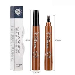Eyebrow Pen with a 4 Micro-Fork Tip Creates Flawless Natural Looking Brows, Based on Clear Eyebrow Microblading Pen Waterproof, Long-Lasting, Sweat (BROWN) image 4