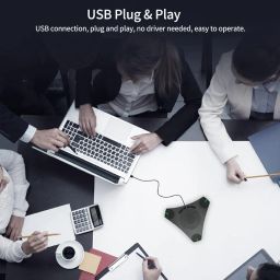 Ubersweet® U-SB Speakerphone Conferencecrophone Omnidirectional Computerc 360° Voice Pickup with Mute Key for Skype/Conference/Online Course/Live Streaming/Gaming/Daily Chatting image 4