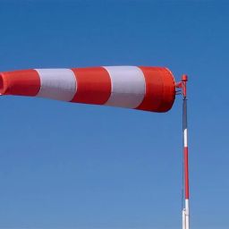 K T I® Windsock Indicator For Wind Direction 6 Feet Double Fabric Durable Waterproof Wind Direction Cloth With 3 Reflective Tapes for visibility in night Red and White. image 2