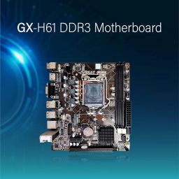 Geonix GX-H61 DDR3 Motherboard | 2.0 USB | Support M.2 and NVMe SSD | LGA 1155 Support Intel 2nd and 3rd Gen CPU | DDR3 RAM | 3 Years Warranty image 1